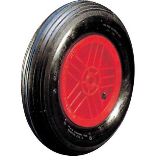 260mm Replacement Pneumatic Tyre Wheel for Wheelbarrow - Plastic centre - Plain Bearing