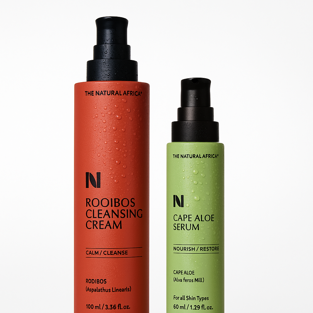 Calm and Nourish Set - Rooibos Cleansing Cream & Cape Aloe Serum
