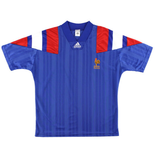 1992-94 France adidas Home Shirt L - France / Good / Large