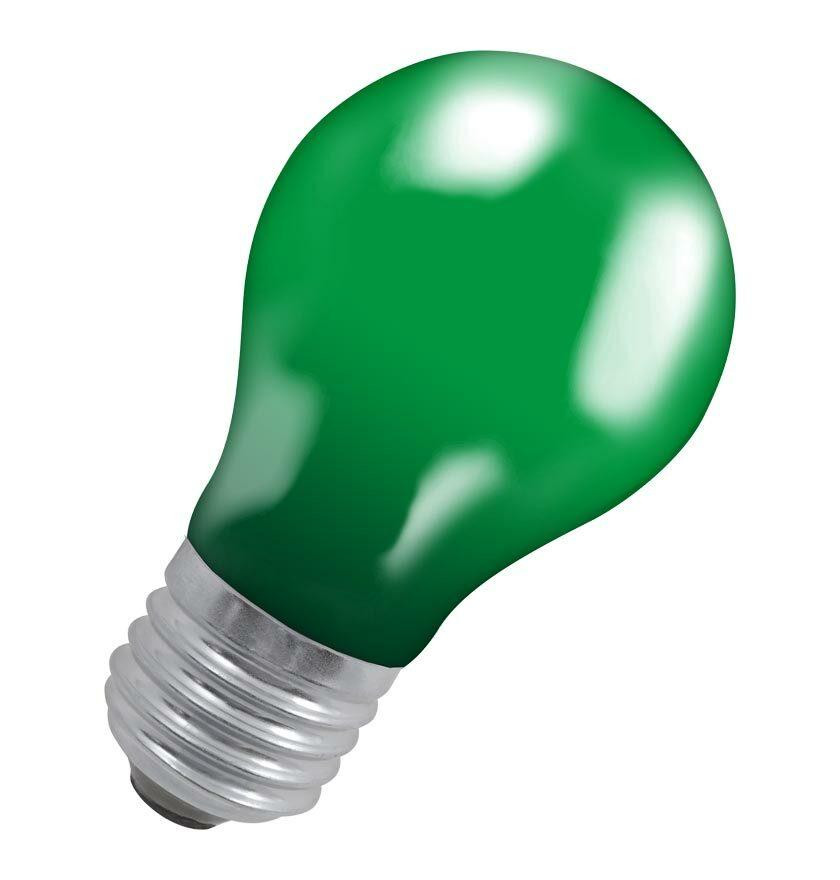 Crompton Lamps 25W GLS Light Bulb E27 Dimmable Colourglazed IP65 Green Screw Coloured
