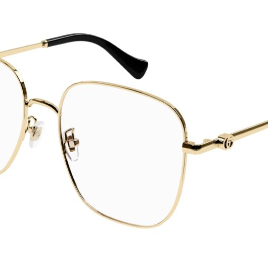 Gucci GG1144O 001 Woman Optical frames Metal Gold Squared