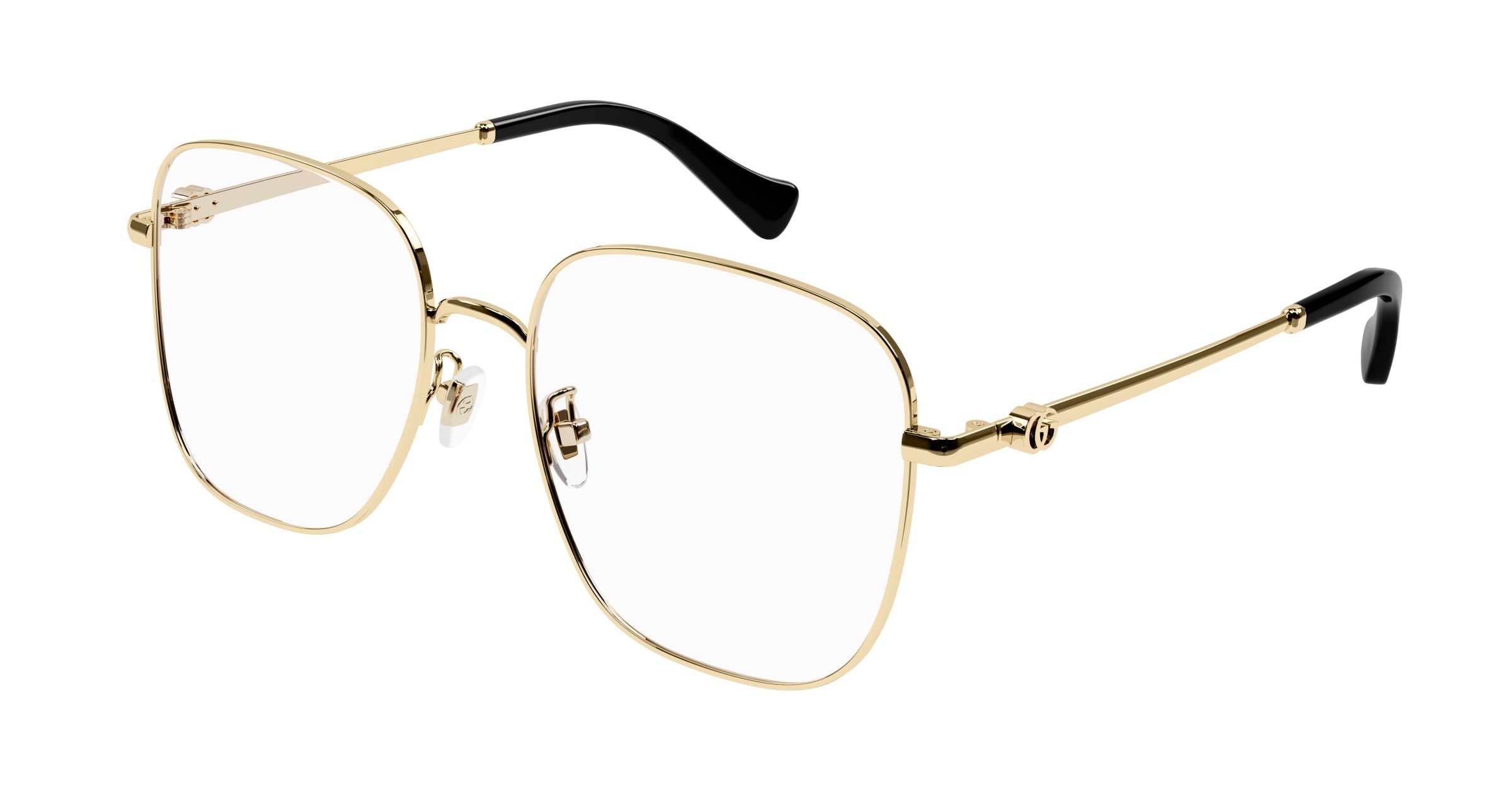 Gucci GG1144O 001 Woman Optical frames Metal Gold Squared