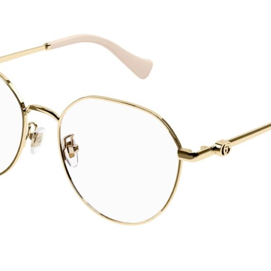 Gucci GG1145O 001 Woman Optical frames Metal Gold Round