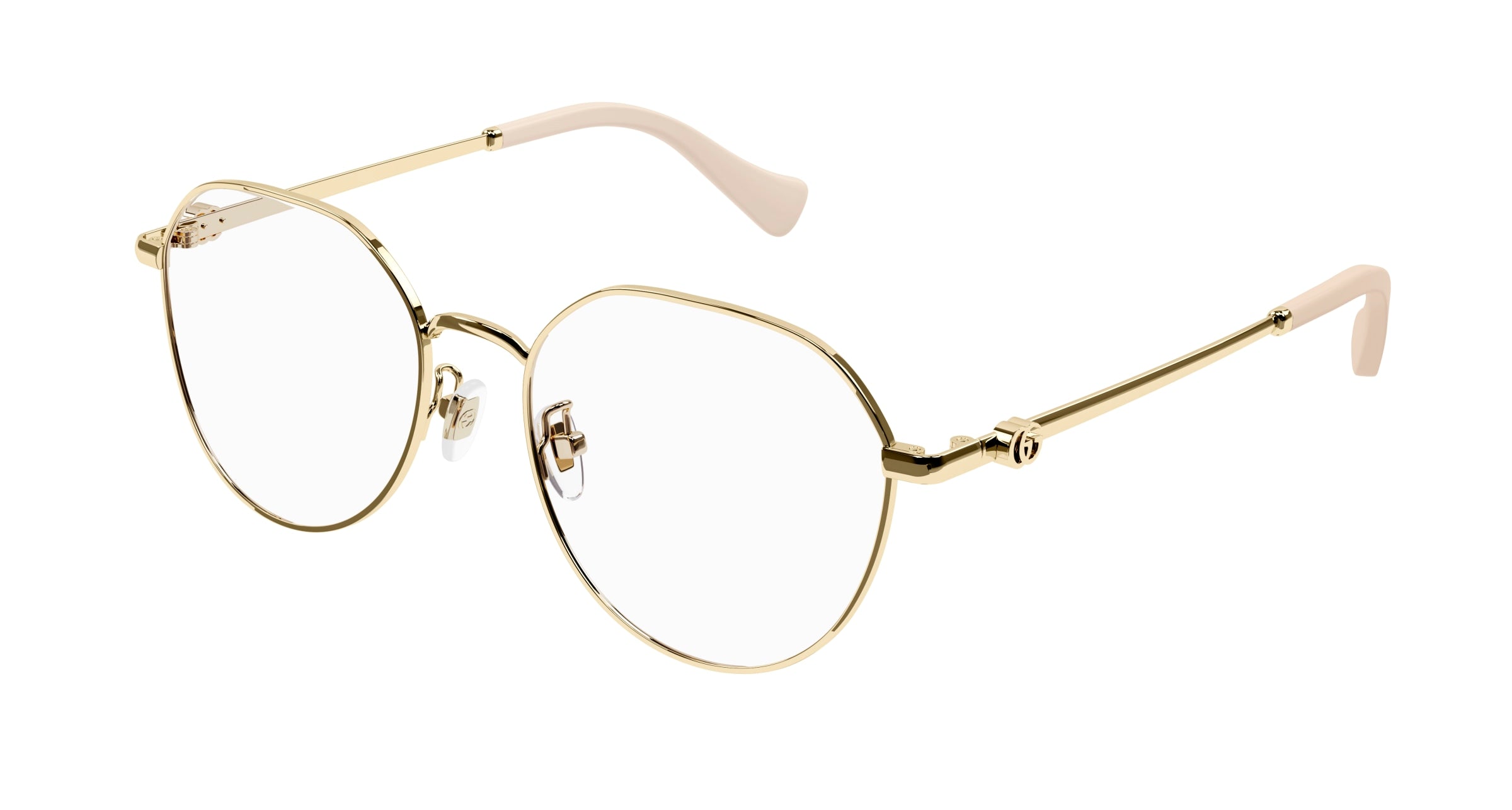 Gucci GG1145O 003 Woman Optical frames Metal Gold Round