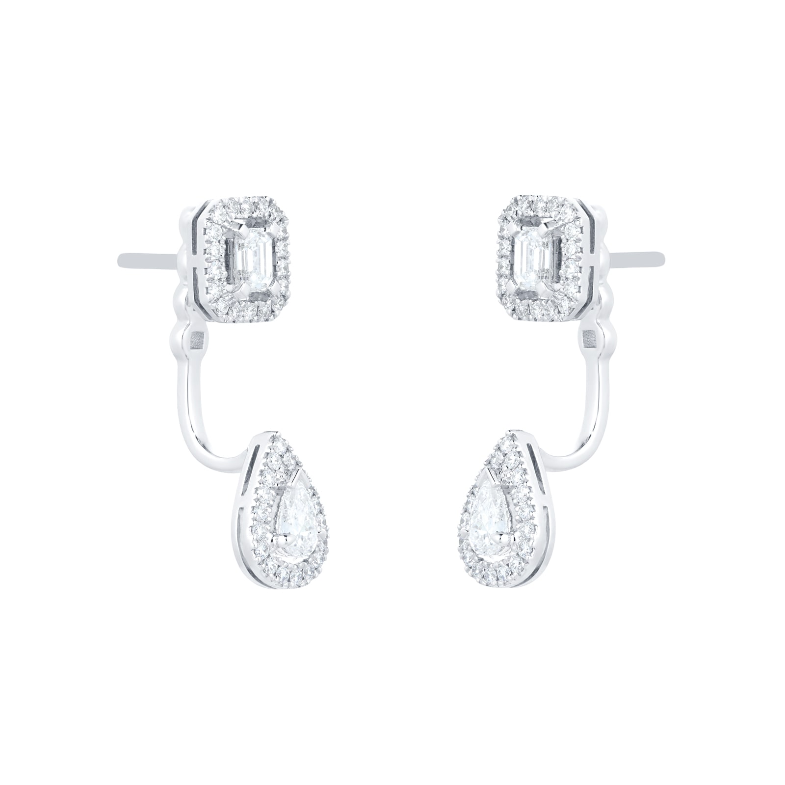 My Twin Diamond Drop 0.86cttw Diamond Earrings
