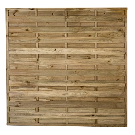 Pressure Treated Decorative Flat Top Fence Panel 6ft x 6ft Pack of 4