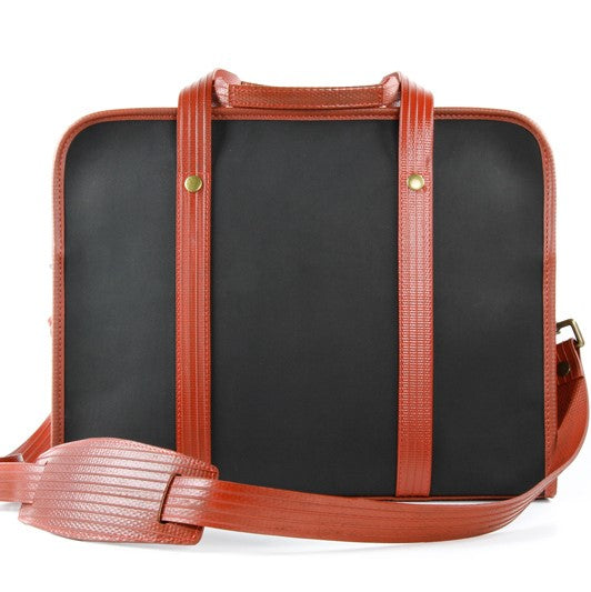 Reclaimed Fire Hose Compact Briefcase By Elvis & Kresse | Colour: Black