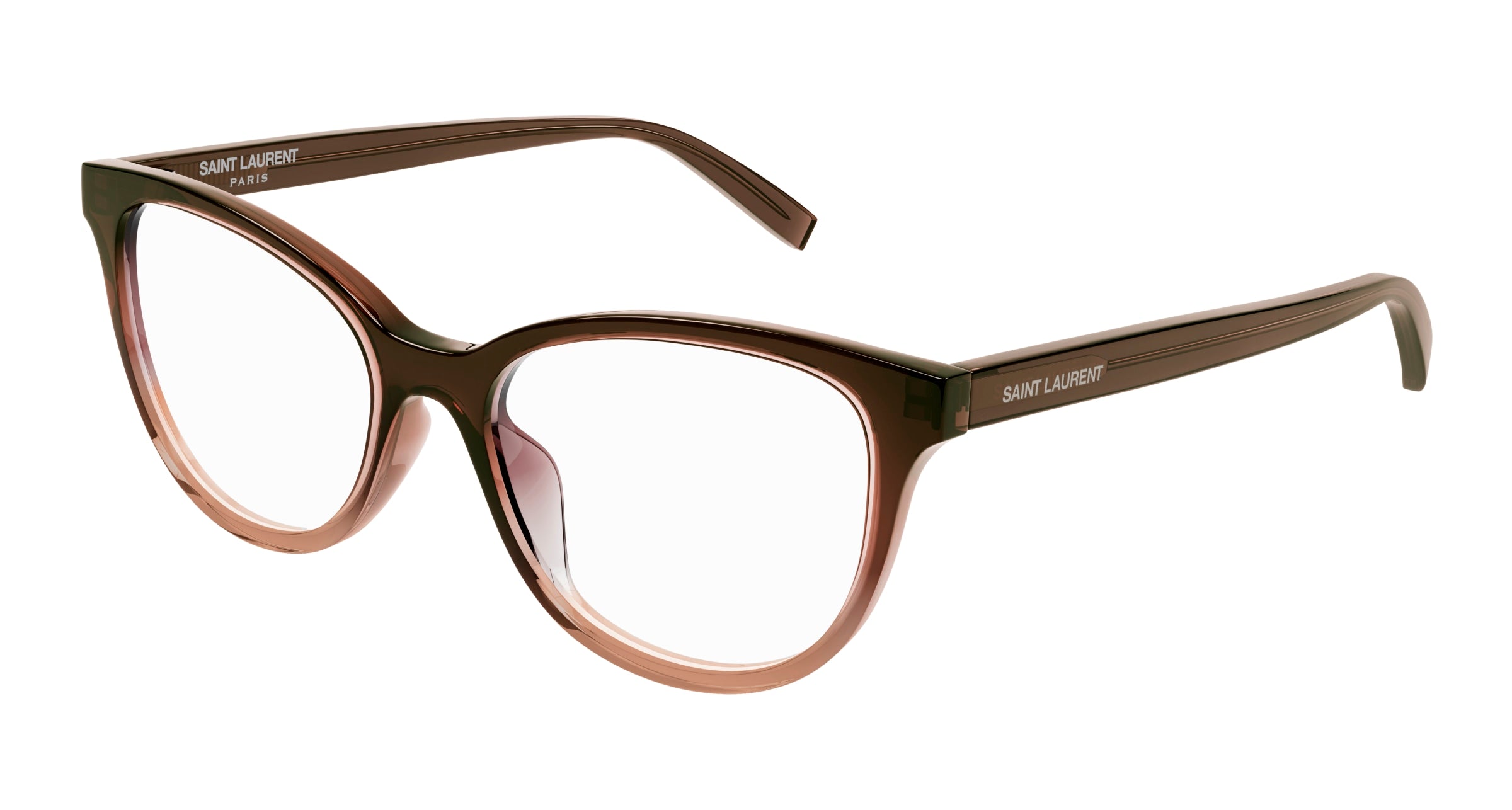 SAINT LAURENT SL 504 004 Woman Optical frames Acetate Brown Transparent Cat Eye