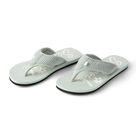 Saltrock Cube Womens Waffle Cord Flip Flops in Light Green - Size: EU 38