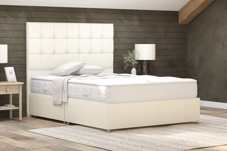 Spring King Pocket Backcare 1500 Mattress + Premium Divan Bed, Carbon, 4 Drawer, Double