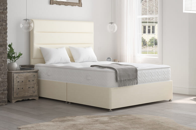 Spring King Ruby Ortho Extra Firm Mattress + Premium Divan Bed, Carbon, 4 Drawer, Double