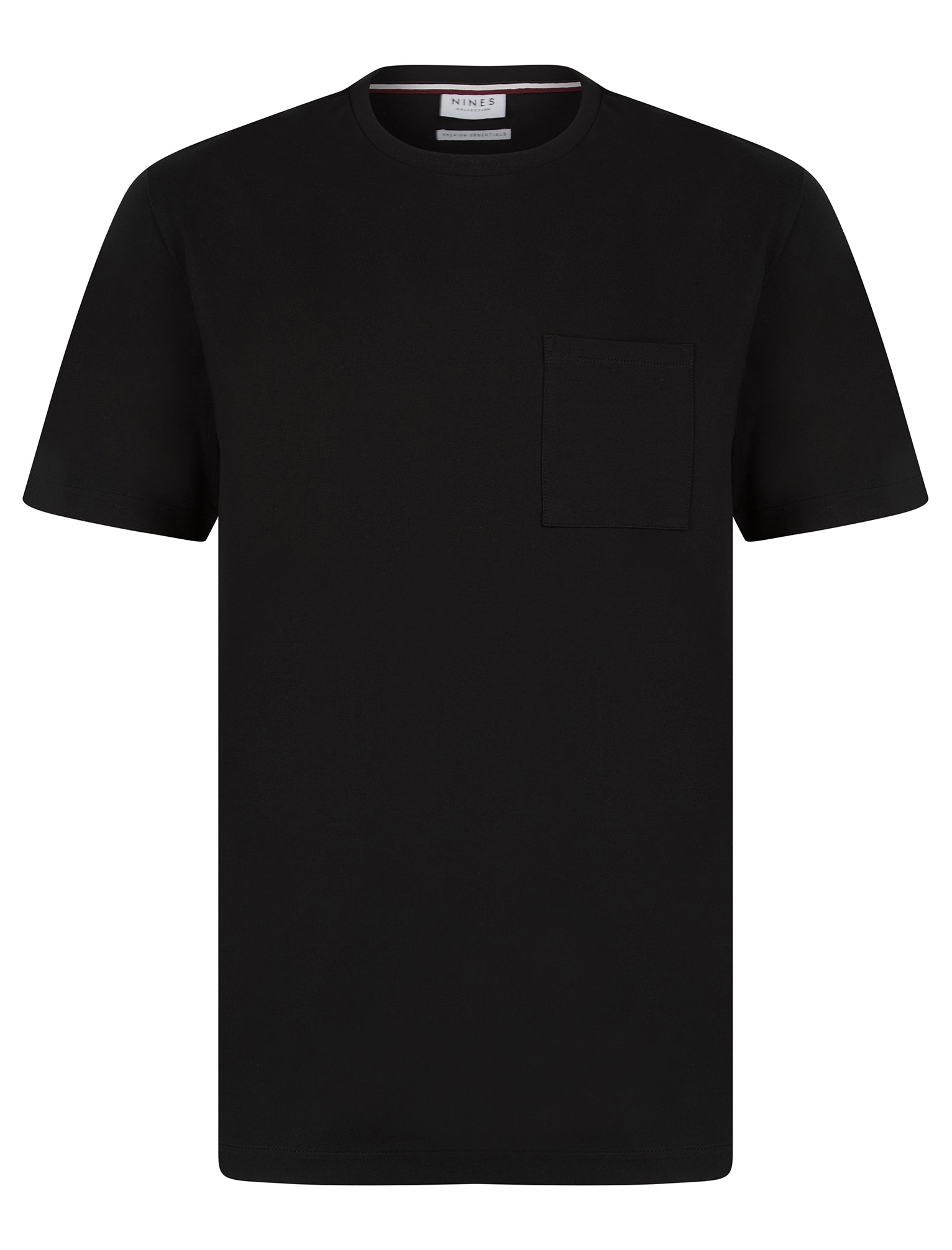 T-Shirts Nagisa Premium Relaxed Boxy Oversize Fit Crew Neck T-Shirt with Chest Pocket in Jet Black - Nines Collection / S - Tokyo Laundry