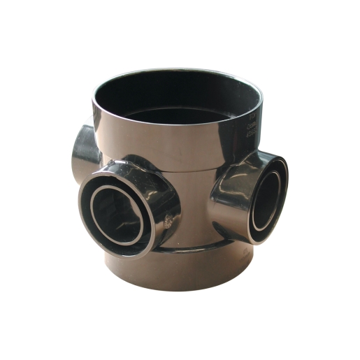 Wavin OsmaSoil D/SW short bossed pipe 110mm black