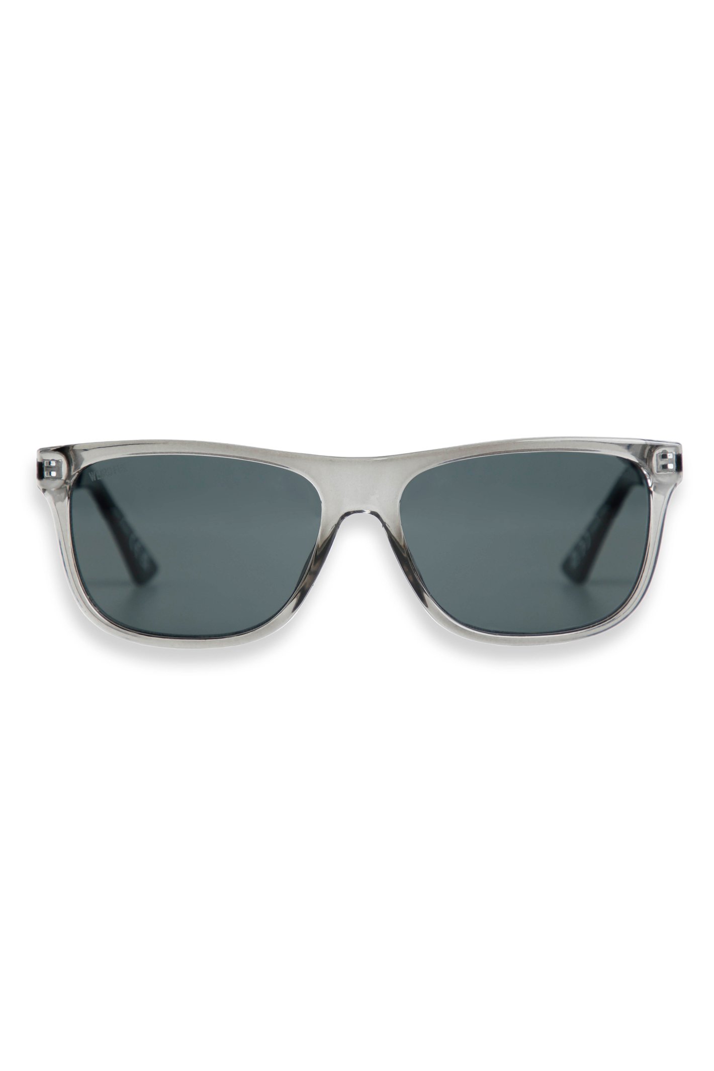 Weird Fish Charlton Rectangular Sunglasses Gunmetal Size ONE
